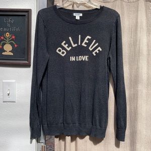 Old Navy gray intarsia sweater -Believe In Love